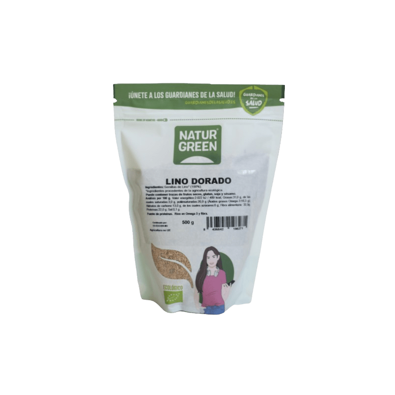 Semillas Lino Dorado Bio 500G - Naturgreen Semillas Lino Dorado Bio 500G - Naturgreen
