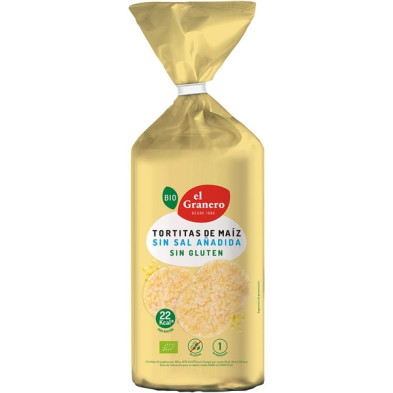Tortitas Maiz S/Sal Sin Gluten Bio 130g - El Granero Tortitas Maiz S/Sal Sin Gluten Bio 130g - El Granero