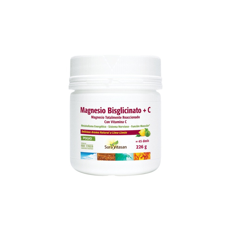 Magnesio Bisglicinato + C 226gr - Sura Vitasan Magnesio Bisglicinato + C 226gr - Sura Vitasan