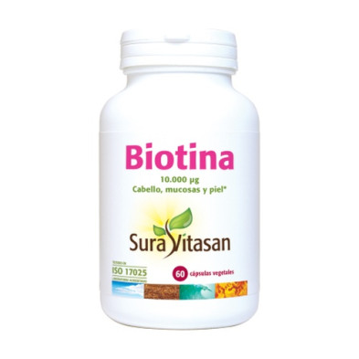 Biotina 10000ug 60cap - Sura Vitasan Biotina 10000ug 60cap - Sura Vitasan