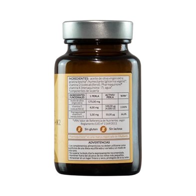 Vitamina D3 Y K2 120 Perlas - Kiroot