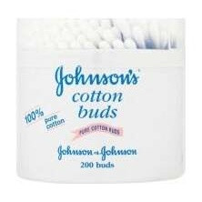 Johnson&apos;S Baby Bastoncillos Para Bebé, Niños Y Adultos, Con Extremos De Algodón 100% Puro 200 U