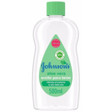 Johnson&apos;S Baby Aceite Con Aloe Vera Para Bebé, Hidrata Al Instante La Piel Delicada 500 Ml