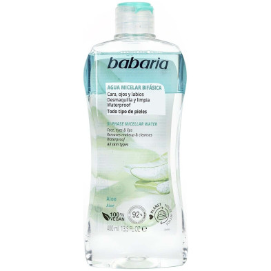 Desmaquillador Bifasico Agua Micelar Aloe Vera 400 Ml