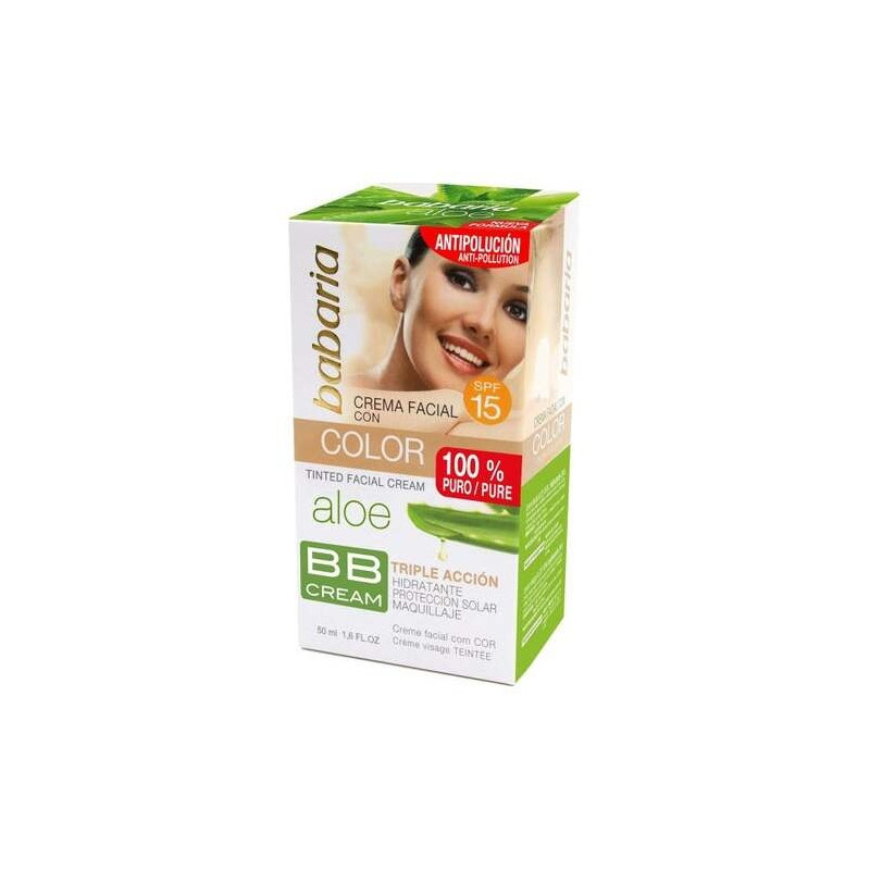 Babaria Aloe Crema Facial Con Color Spf15 50Ml