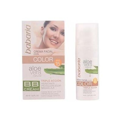 Babaria Aloe Crema Facial Con Color Spf15 50Ml