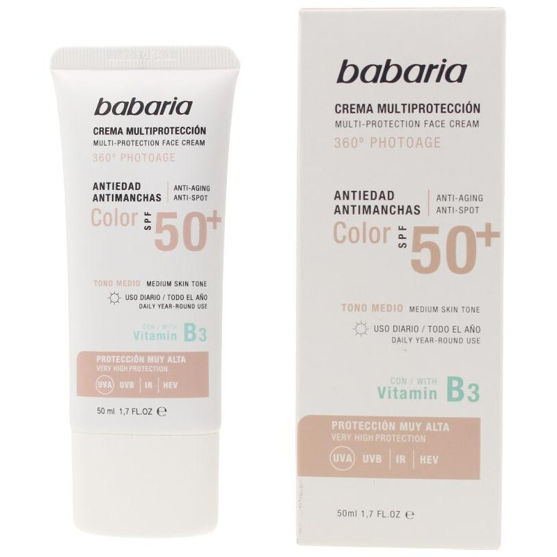 Babaria Crema Con Color Multiprotección Antiedad Spf50+ 50Ml