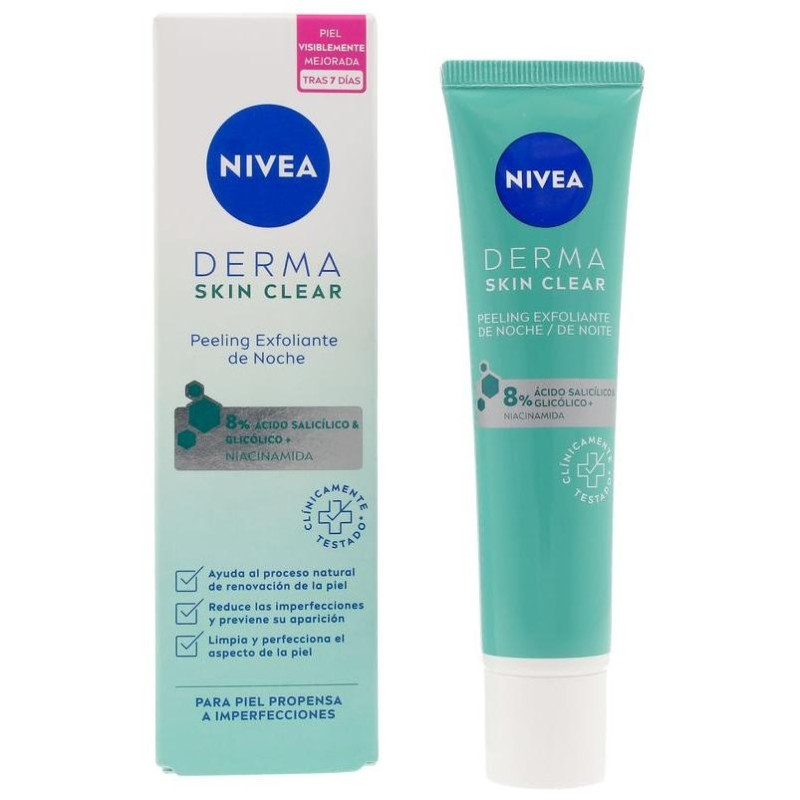 Nivea Derma Skin Clear Salicylic Acid Y Glycolic Acid Peeling Night 40Ml Nivea Derma Skin Clear Salicylic Acid Y Glycolic Acid Peeling Night 40Ml