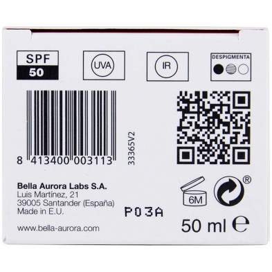 Bella Aurora Gel Solar Antimanchas Piel Mixta-Grasa Spf50+ 50Ml