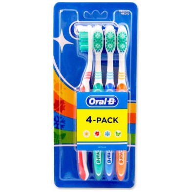 Oral-B Pack Cepillos 123 Shiny Clean 4Uds