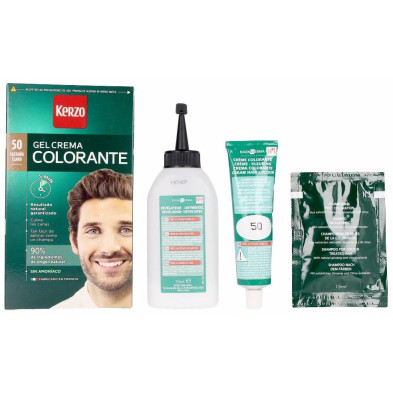 Kerzo Tinte Para Hombre Gel Crema 50 Castaño Claro 100G