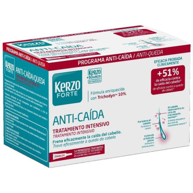 Kerzo Forte Tratamiento Intensivo Anticaída 14 Monodosis De 5Ml