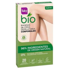 Bio Natural 0% Bandas De Cera Corporales Depilatorias 20 U