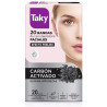 Taky Carbon Activado Bandas Cera Faciales Depilatorias 20Uds