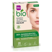 Taky Bio Natural 0% Bandas De Cera Faciales Depilatorias 20Uds