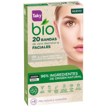 Taky Bio Natural 0% Bandas De Cera Faciales Depilatorias 20Uds