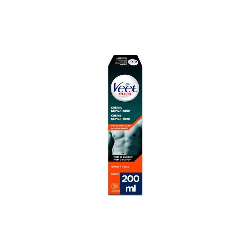 Veet Men Total Pro Crema Depilatoria Piel Normal 200Ml
