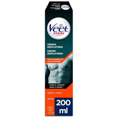 Veet Men Total Pro Crema Depilatoria Piel Normal 200Ml