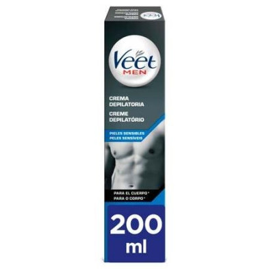 Veet Men Total Pro Crema Depilatoria Piel Sensible 200Ml
