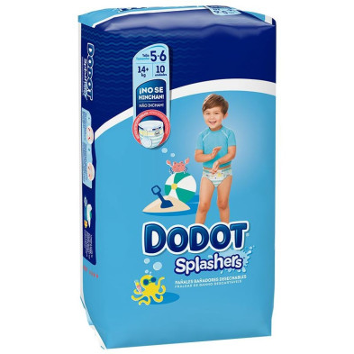 Dodot Splashers Bañador Desechable Talla 5-6 + 14 Kg 10 U