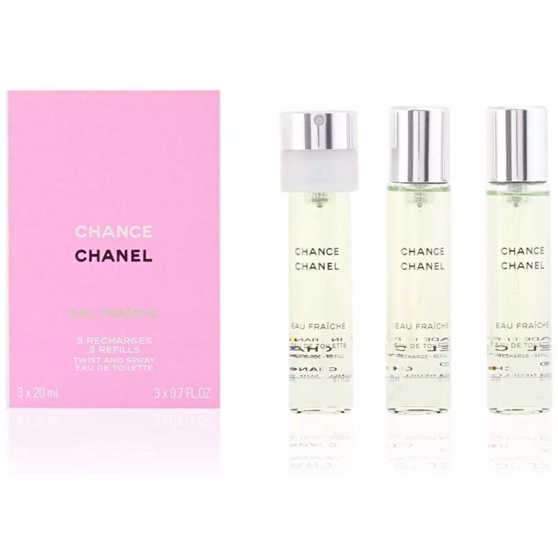 Chance Eau Fraiche Eau De Toilette Vaporizador Twist Y Spray 3 Recargas 3 X 20 Ml