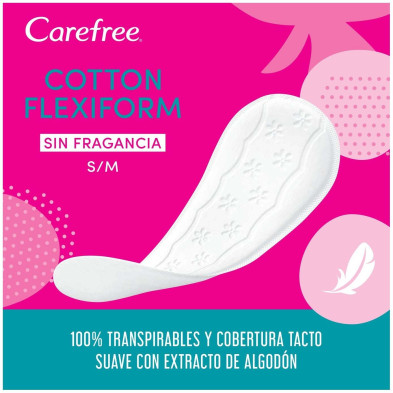 Carefree Cotton Feel Normal Sin Fragancia Talla S/M 56Uds