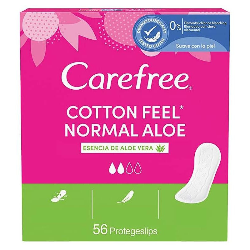 Carefree Carefree Normal Aloe Protector Cotton 56Uds Carefree Carefree Normal Aloe Protector Cotton 56Uds