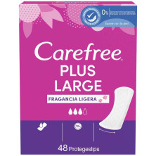Carefree Plus Large Protector Fragancia Ligera 48 U