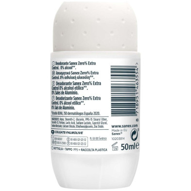 Sanex Zero Extra Control Desodorante Roll-On 50Ml