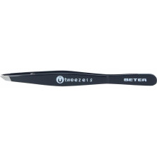 Beter Pinza Depilar Magnética Punta Oblicua Negra 1Ud
