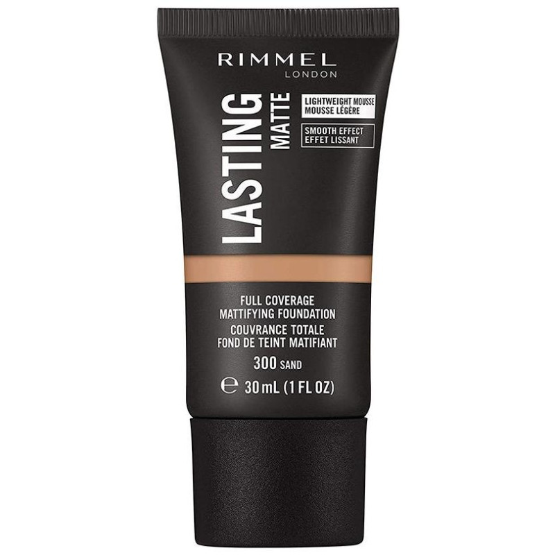 Rimmel Lasting Matte Foundation 300 Sand 30Ml Rimmel Lasting Matte Foundation 300 Sand 30Ml
