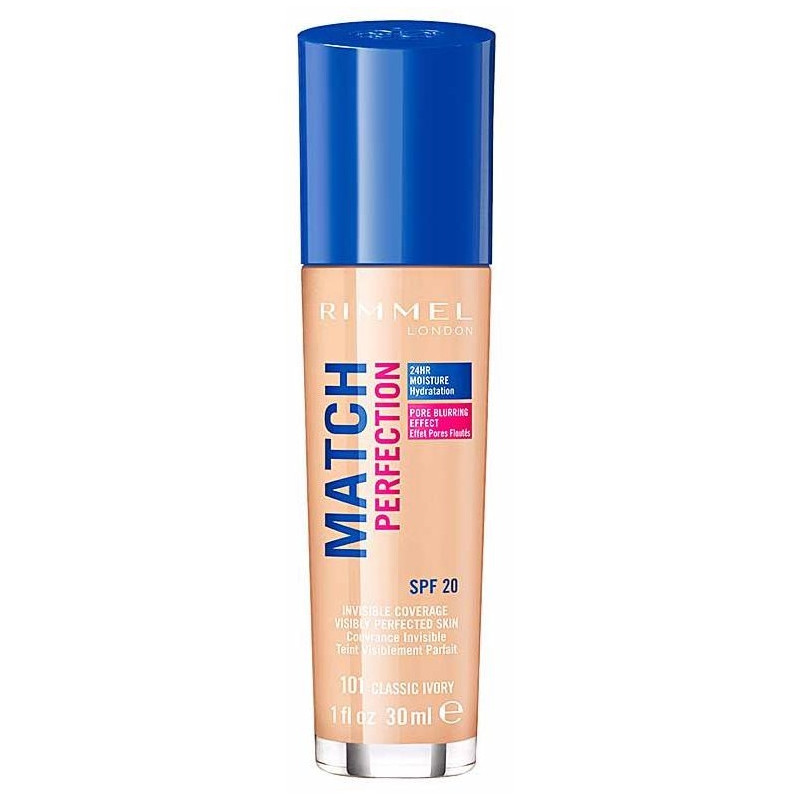 Rimmel Base Match Perfection Spf20 101 Classic Ivory 30Ml