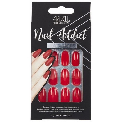 Ardell Set Nail Addict Colored Uñas Postizas Cherry Red 1Ud