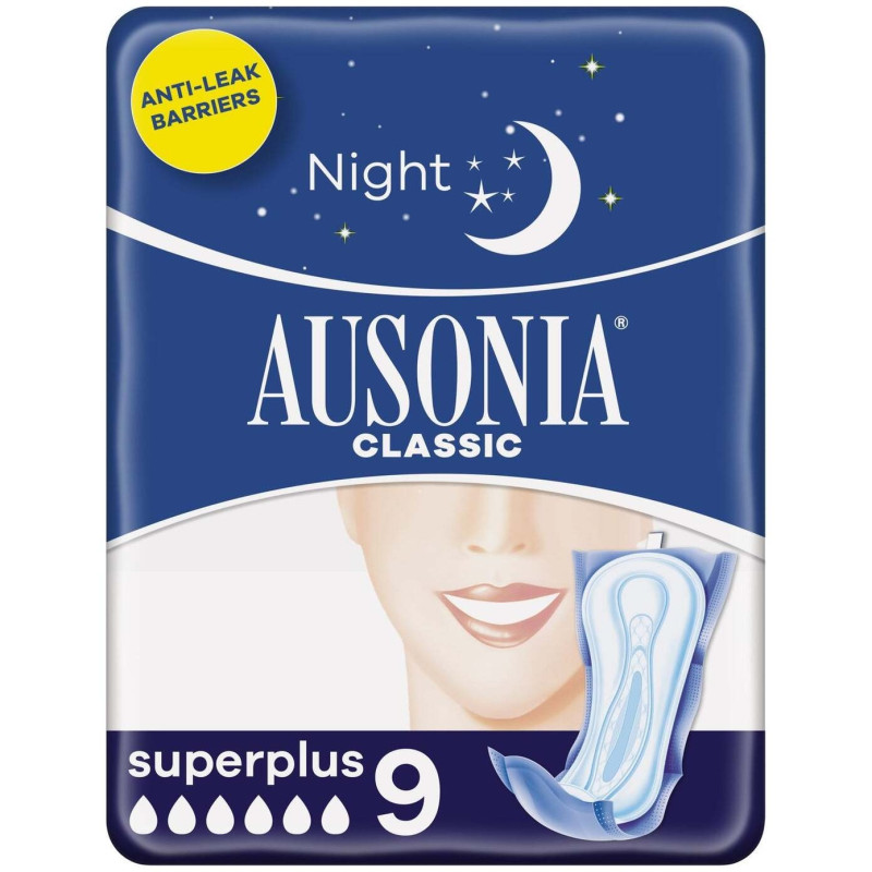 Ausonia Compresas Super Plus Noche 9Uds