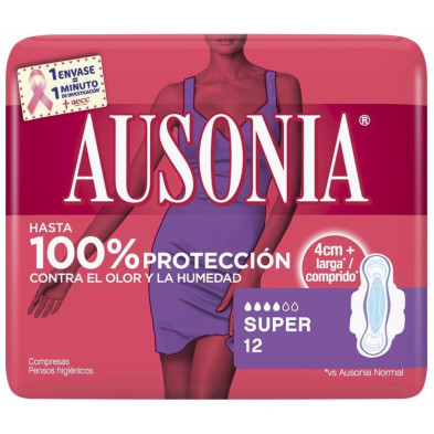 Ausonia Compresas Super Alas 12 U