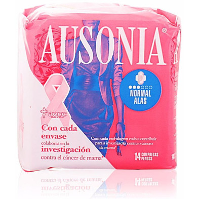 Ausonia® Air Dry Compresa Normal Alas 14Uds