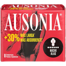 Ausonia Airdry Compresa Alas Noche 9Uds