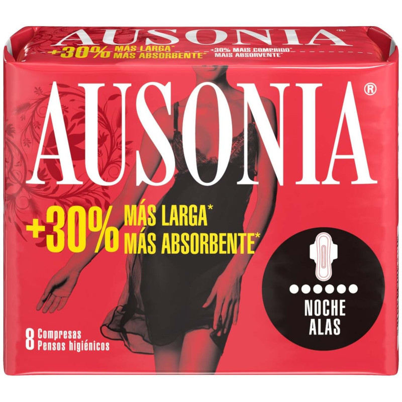 Ausonia Airdry Compresa Alas Noche 9Uds