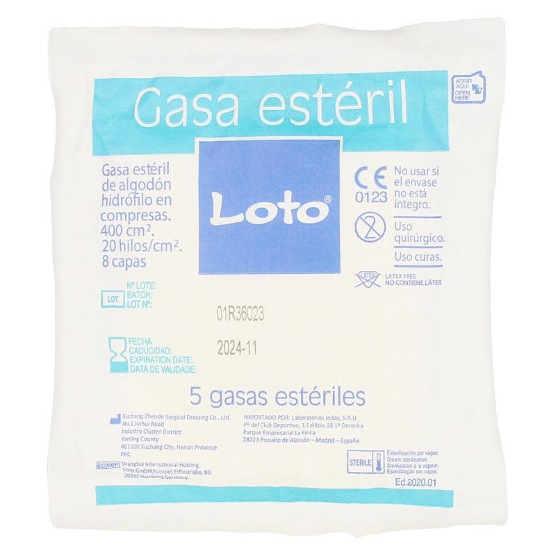 Loto Gasa Suave Hidrófila 100% Algodón 90 U