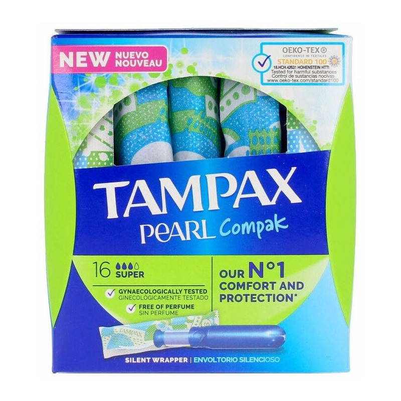 Tampax Pearl Compak Tampón Super 16 U Tampax Pearl Compak Tampón Super 16 U