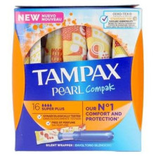 Tampax Pearl Compak Tampones Super Plus 16Uds