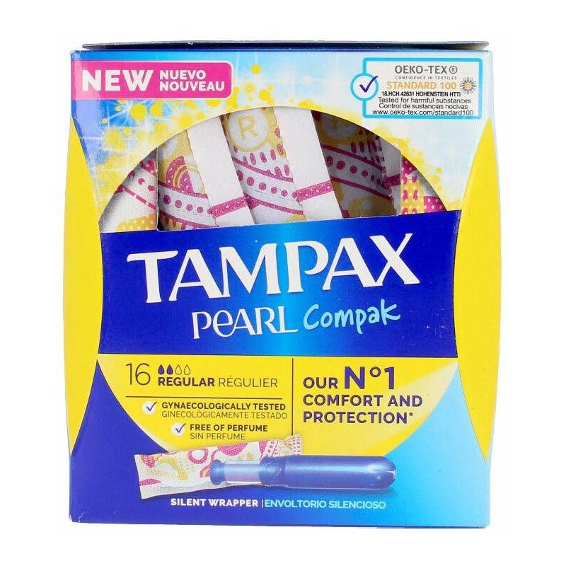Tampax Pearl Compak Tampón Regular 16 U Tampax Pearl Compak Tampón Regular 16 U
