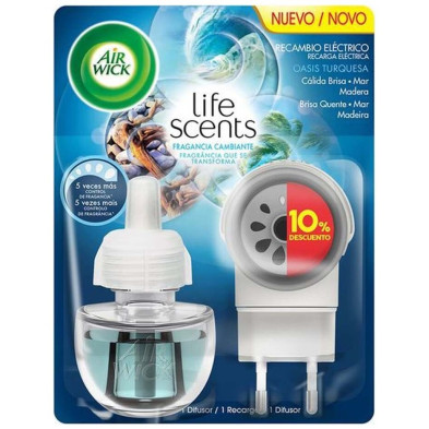 Air-Wick Ambientador Electrico Completo Oasis Turquesa 19 Ml