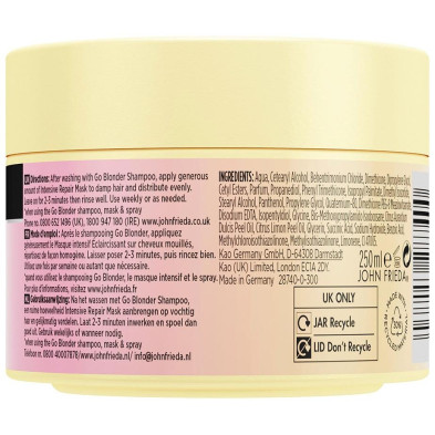 John Frieda Go Blonder Lemon Miracle Hair Mask 100Ml