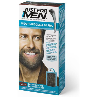 Colorante En Gel Bigote, Barba Y Patillas Castaño Oscuro 15 Ml