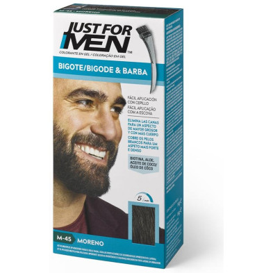 Colorante En Gel Bigote, Barba Y Patillas Moreno 15 Ml