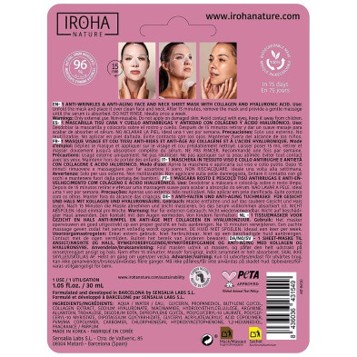 100% Cotton Face Y Neck Mask Collagen-Antiage 1 U