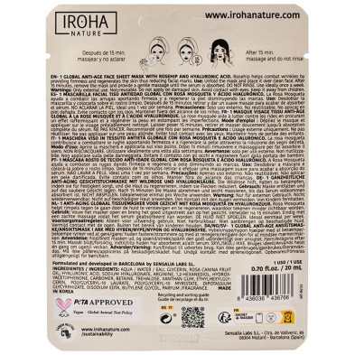 Iroha Nature Mascarilla Antiedad Global Rosa Mosqueta 20Ml