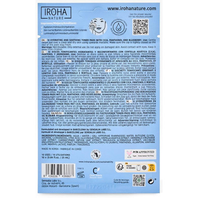Iroha Nature Discos Tónico Hidratantes 10Uds