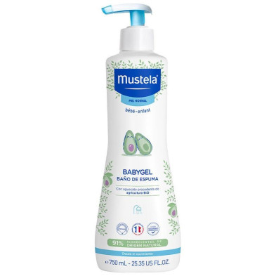 Mustela Babygel Baño Espuma Con Aguacate Bio 750Ml